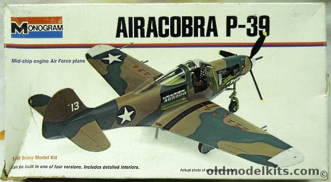 Monogram 1/48 Bell P-39 Airacobra - White Box Issue, 6844 plastic model kit